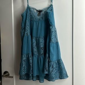 Sad girl blue dress/ Lace/